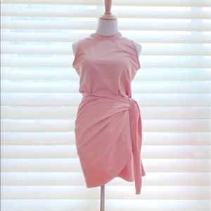 Junie - Sleeveless Jersey Wrap-Skirt Mini Dress